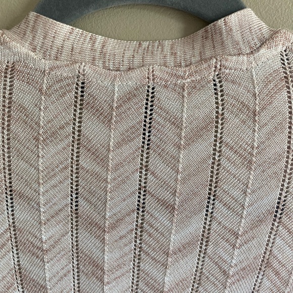 White House Black Market Open Cardigan Women XS Long Sleeve Beige Preppy Sweater - Picture 2 of 8